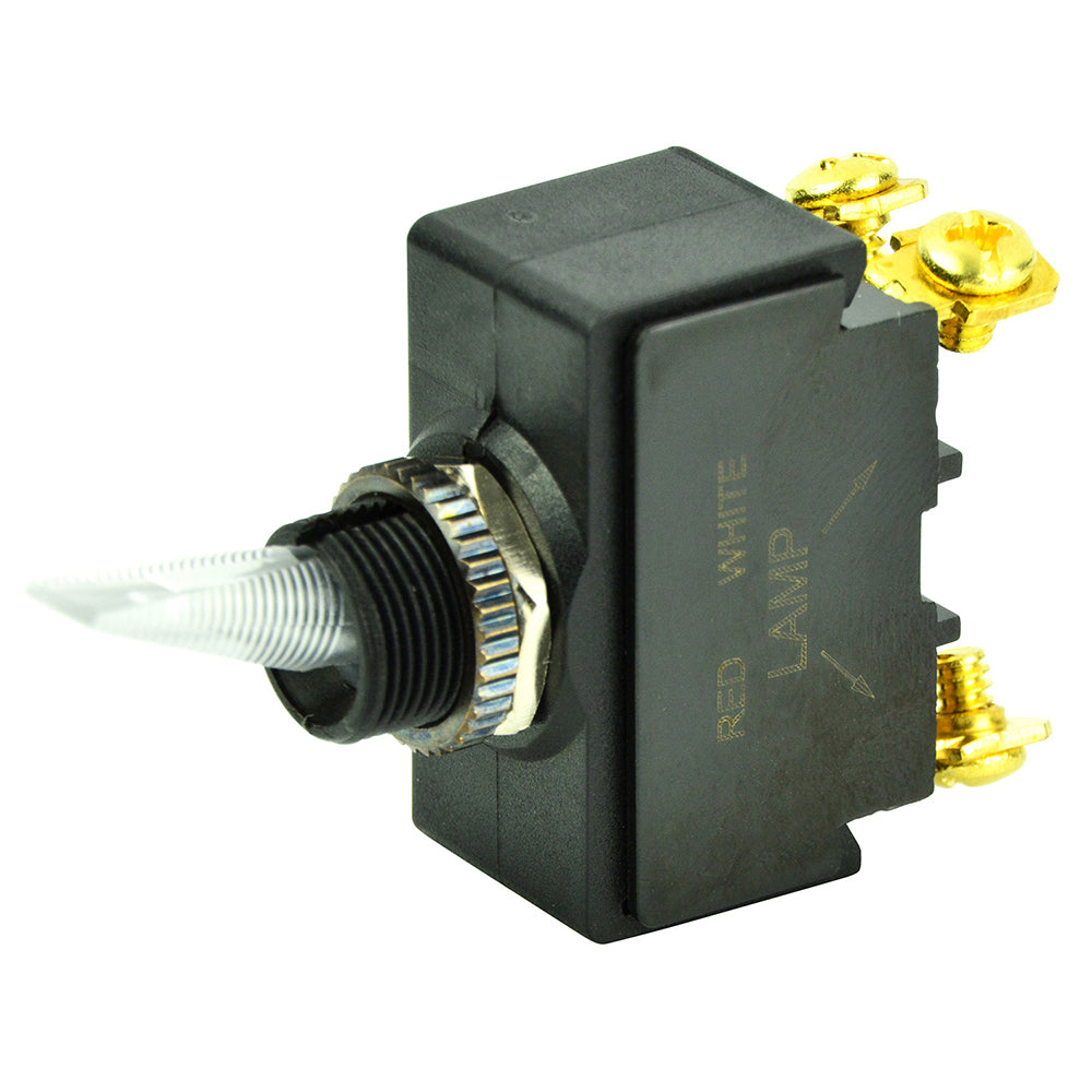 BEP SPST Lighted Toggle Switch - Red LED - 12V - #6-32 Terminal - ON/OFF [1001908] - Mealey Marine