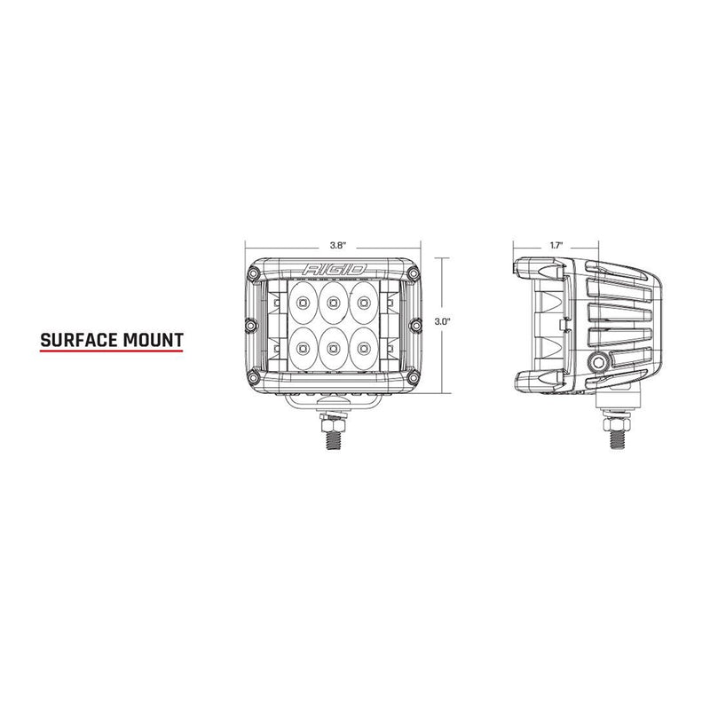 RIGID Industries D-SS PRO Flood LED Surface Mount - Pair - White [862113] - Mealey Marine