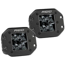 RIGID Industries D-Series PRO Flush Mount - Spot LED - Midnight Edition - Pair - Black [212213BLK] - Mealey Marine