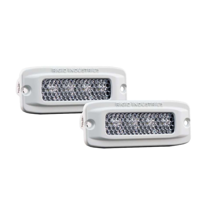 RIGID Industries SR-Q Series PRO RGB Diffused LED - Flush Mount - Pair - White [965503] - Mealey Marine