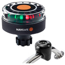 Navisafe Navilight Tricolor 2NM w/Navibolt Base  Rail Mount - Black [342KIT] - Mealey Marine