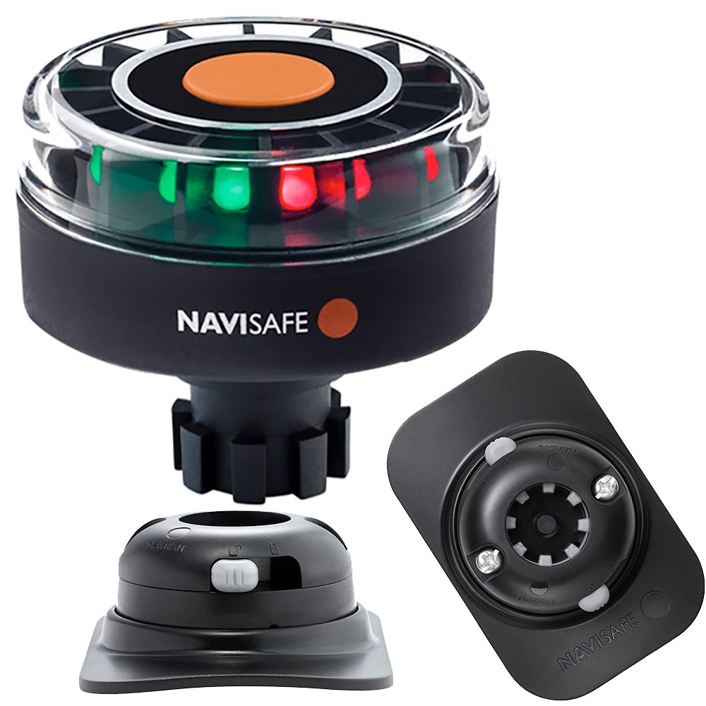 Navisafe Navilight Tricolor 2NM w/Navibolt Base  RIB Mount - Black [342KIT2] - Mealey Marine