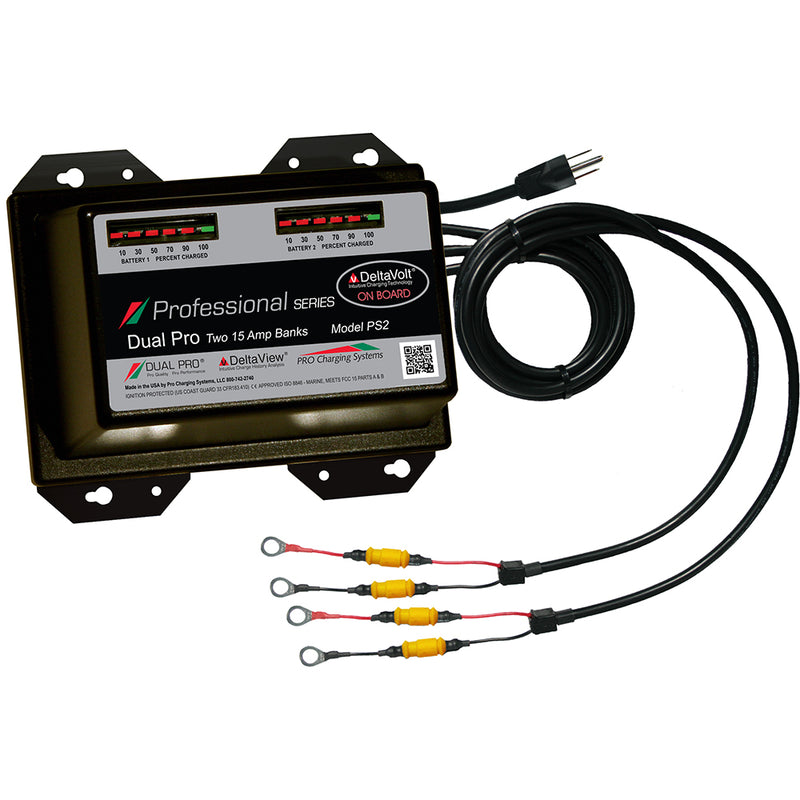 Dual Pro Professional Series Battery Charger - 30A - 2-15A-Banks - 12V/24V [PS2] - Mealey Marine