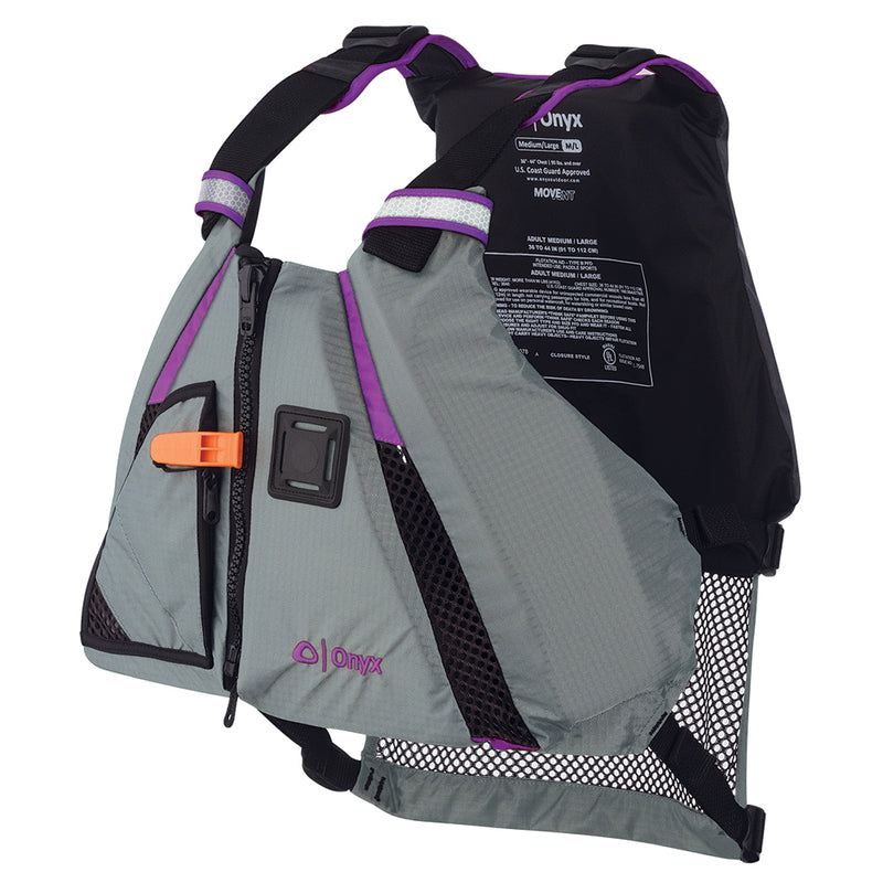 Onyx MoveVent Dynamic Paddle Sports Vest - Purple/Grey - XS/Small [122200-600-020-18] - Mealey Marine