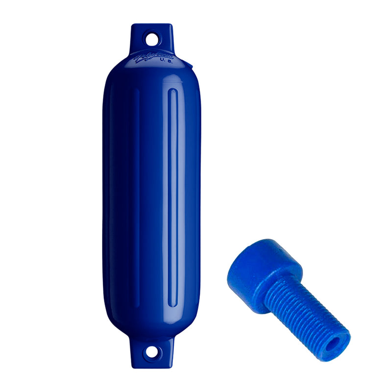 Polyform G-3 Twin Eye Fender 5.5" x 19" - Cobalt Blue w/Air Adapter [G-3-COBALT BLUE] - Mealey Marine