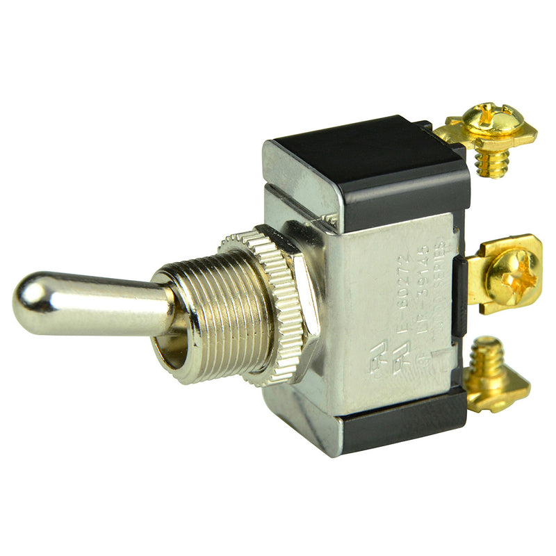 BEP SPDT Chrome Plated Toggle Switch - ON/OFF/(ON) [1002015] - Mealey Marine