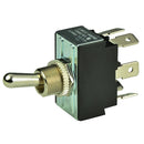 BEP DPDT Chrome Plated Toggle Switch - ON/OFF/(ON) [1002014] - Mealey Marine