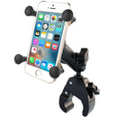 RAM Mount Small Tough-Claw Base w/Double Socket Arm  Universal X-Grip Cell/iPhone Cradle [RAM-B-400-UN7] - Mealey Marine