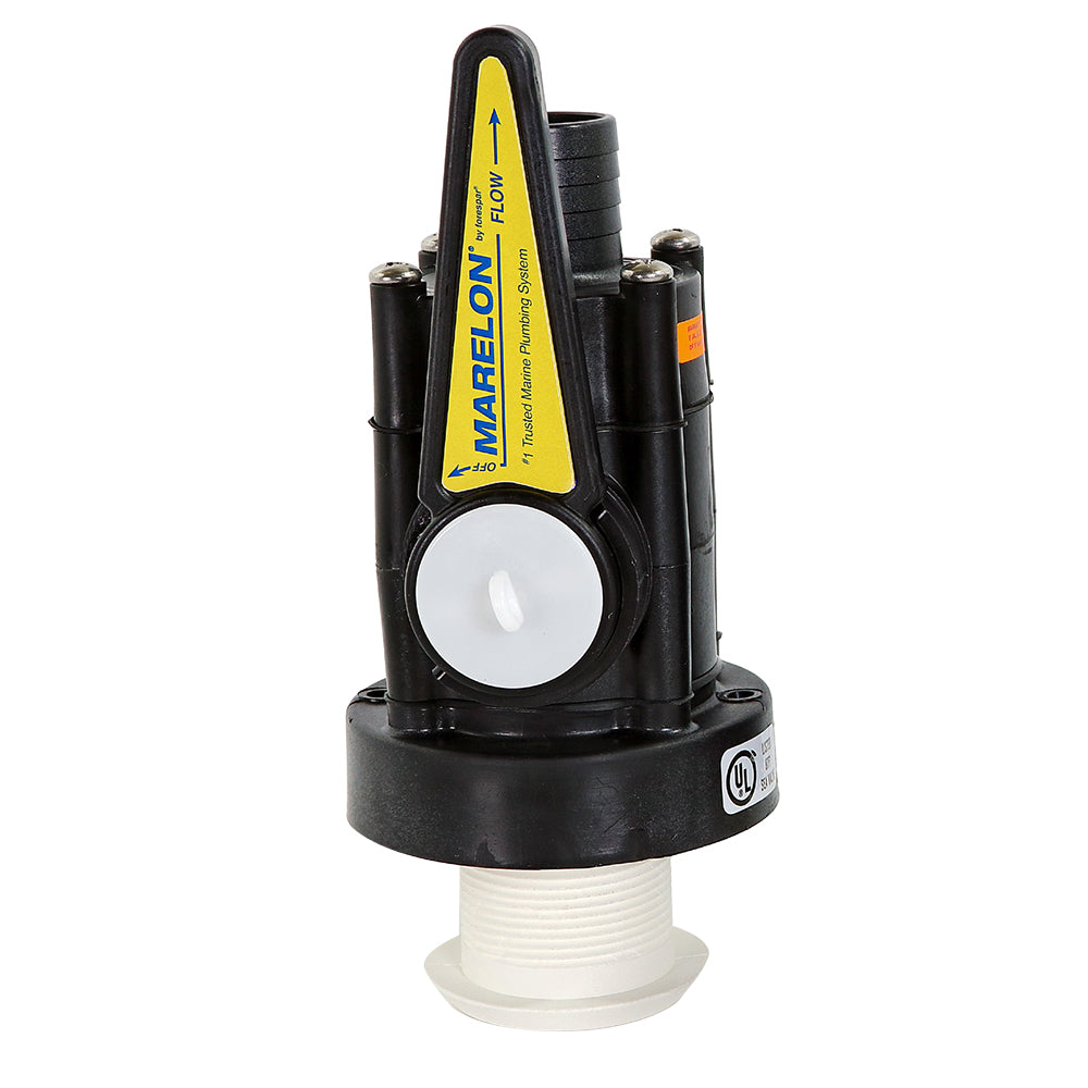 Forespar Marelon Full-Flow Seacock  1/2" Mushroom Through-Hull [904042ABYC] - Mealey Marine