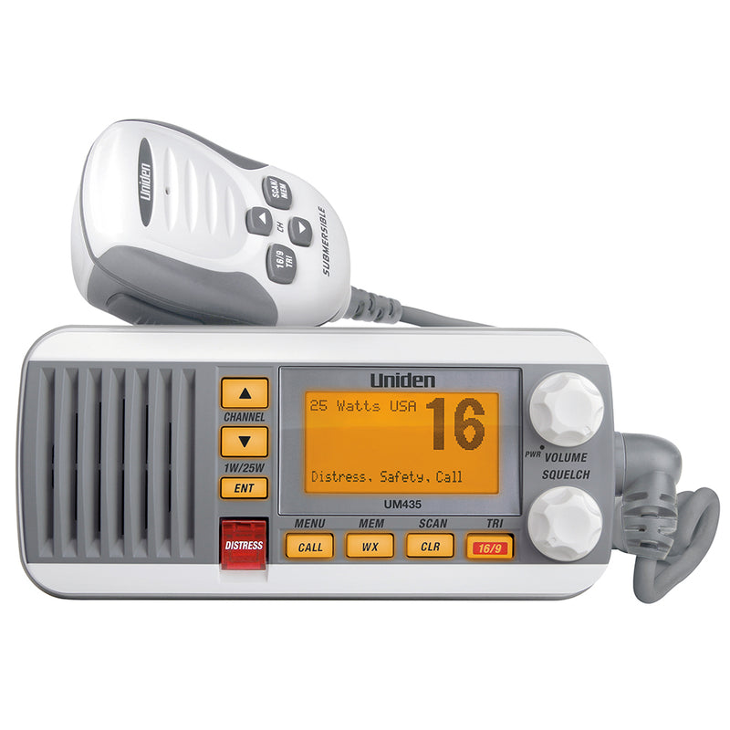 Uniden UM435 Fixed Mount VHF Radio - White [UM435] - Mealey Marine
