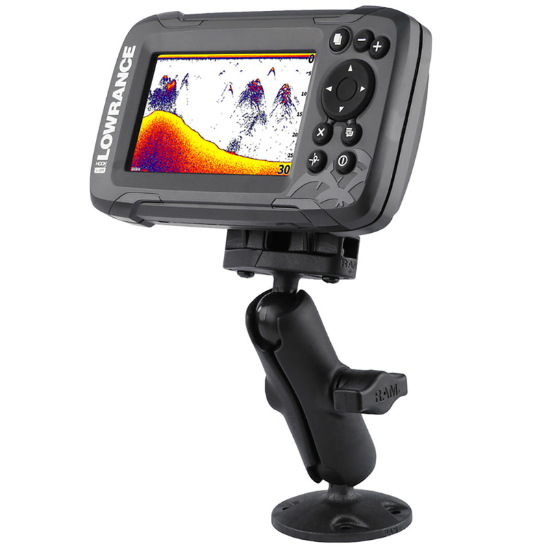 RAM Mount B Size 1" Composite Fishfinder Mount for the Lowrance Hook2 Series [RAP-B-101-LO12] - Mealey Marine