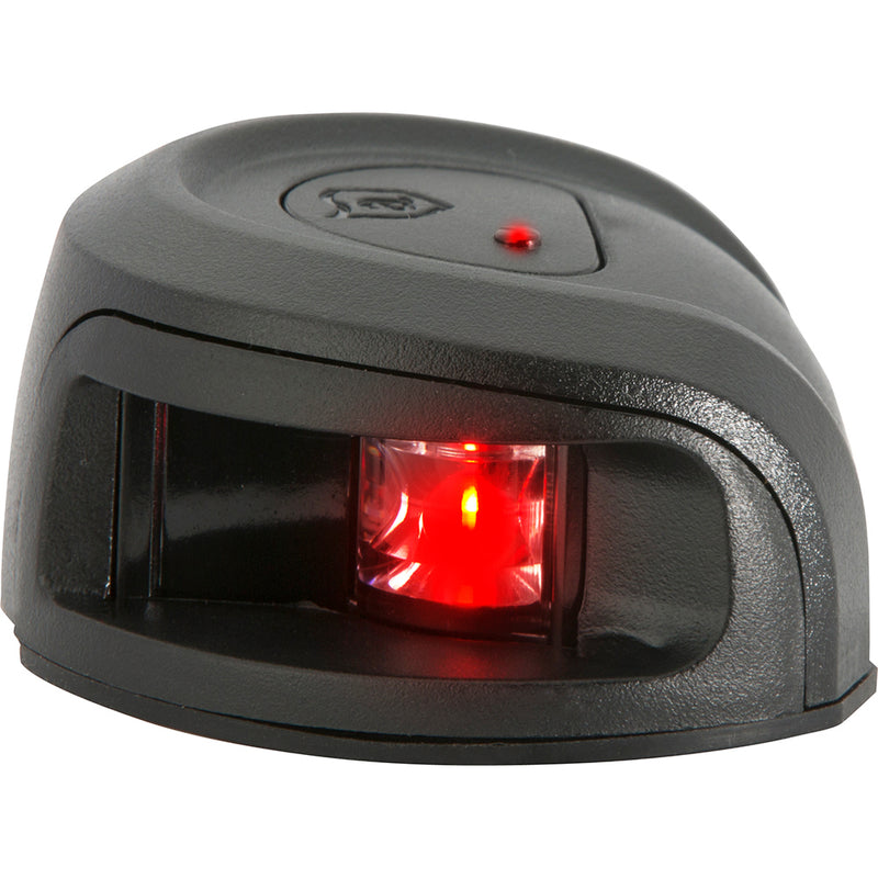 Attwood LightArmor Deck Mount Navigation Light - Black Composite - Port (red) - 2NM [NV2012PBR-7] - Mealey Marine