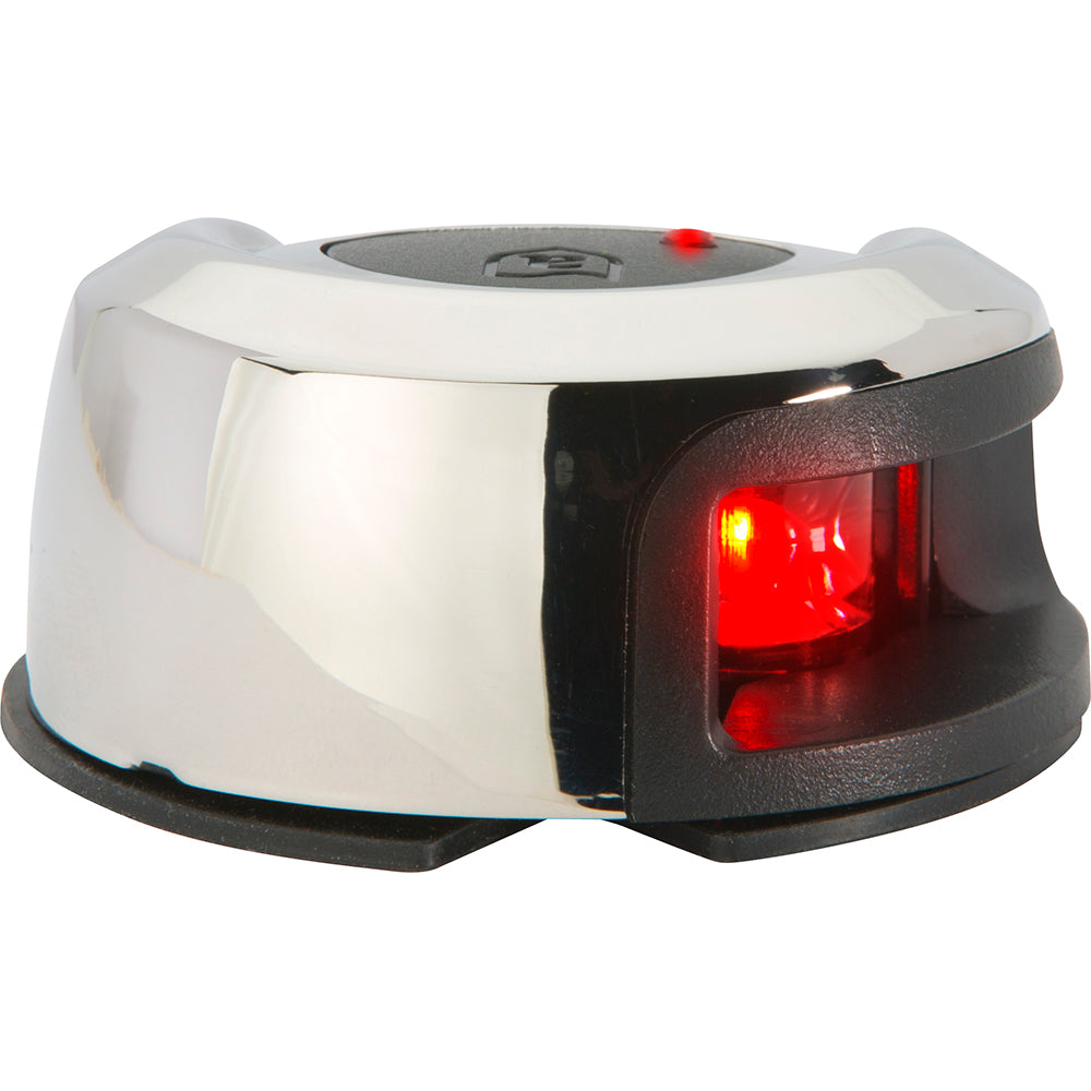 Attwood LightArmor Deck Mount Navigation Light - Stainless Steel - Port (red) - 2NM [NV2012SSR-7] - Mealey Marine