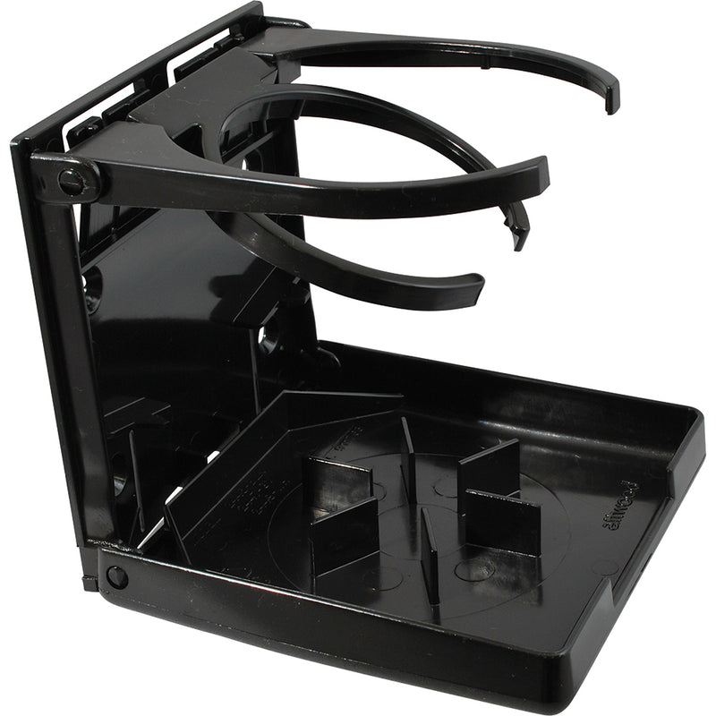 Attwood Fold-Up Drink Holder - Dual Ring - Black [2445-7] - Mealey Marine