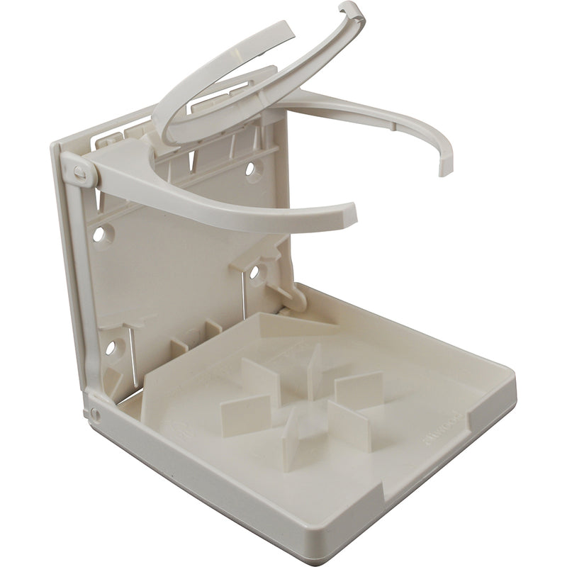 Attwood Fold-Up Drink Holder - Dual Ring - White [2449-7] - Mealey Marine