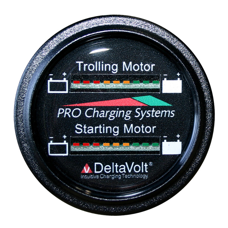 Dual Pro Battery Fuel Gauge - Marine Dual Read Battery Monitor - 12V/24V System - 15 Battery Cable [BFGWOM1524V/12V] - Mealey Marine