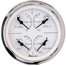 Faria Chesapeake SS White 4" Multifunction 4-in-1 Combination Gauge w/Fuel, Oil, Water  Volts [33851] - Mealey Marine