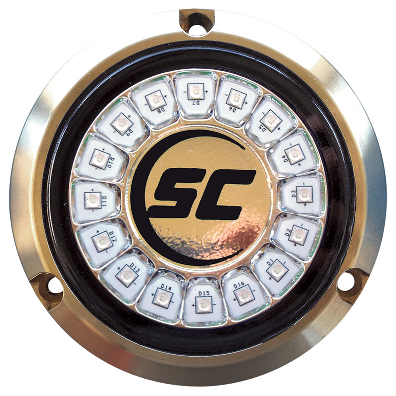 Shadow-Caster Great White Single Color Underwater Light - 16 LEDs - Bronze [SCR-16-GW-BZ-10] - Mealey Marine