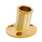 Whitecap Top-Mounted Flag Pole Socket Polished Brass - 3/4" ID [S-5001B] - Mealey Marine