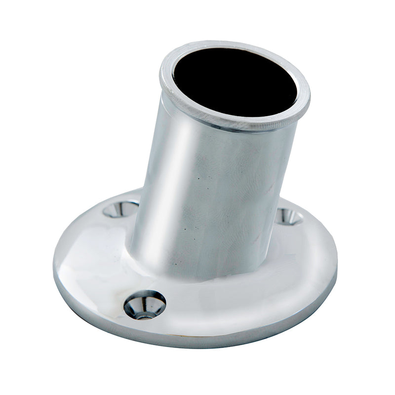 Whitecap Top-Mounted Flag Pole Socket CP/Brass - 1" ID [S-5002] - Mealey Marine