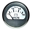 Faria Spun Silver 2" Voltmeter (10-16 VDC) [16023] - Mealey Marine