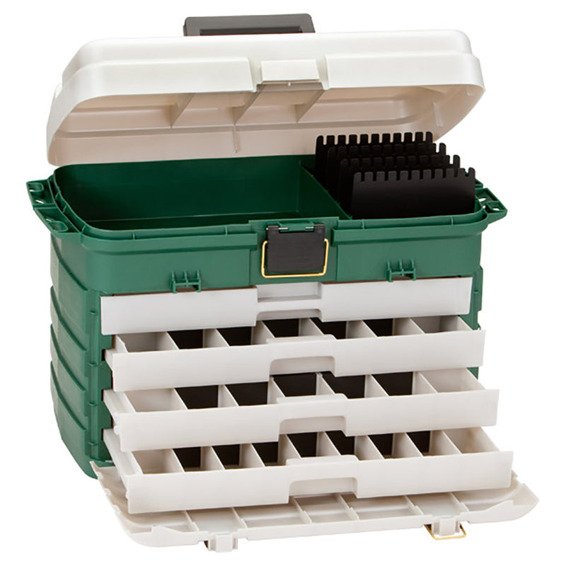 Plano 4-Drawer Tackle Box - Green Metallic/Silver [758005] - Mealey Marine