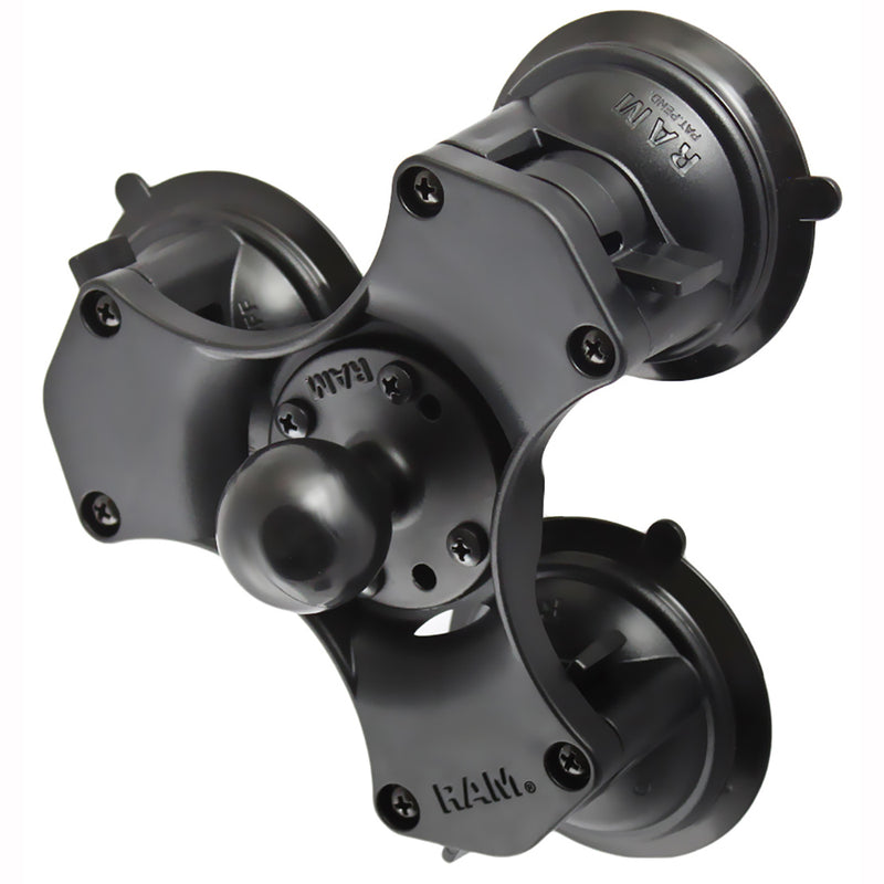 RAM Mount Triple Suction Cup Base w/1.5" Diameter Ball [RAP-365-224-1U] - Mealey Marine