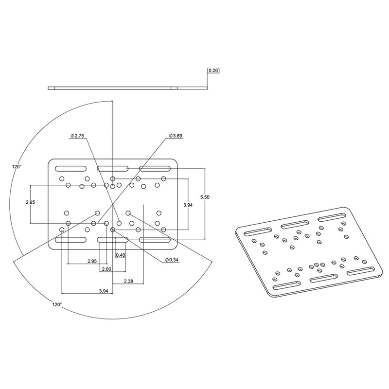 RAM Mount Forklift Overhead Guard Plate [RAM-335] - Mealey Marine