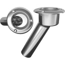 Mate Series Stainless Steel 30 Rod  Cup Holder - Open - Round Top [C1030ND] - Mealey Marine
