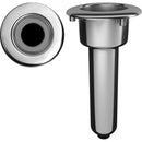 Mate Series Elite Screwless Stainless Steel 0 Rod  Cup Holder - Drain - Round Top [C1000DS] - Mealey Marine