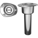 Mate Series Stainless Steel 0 Rod  Cup Holder - Open - Oval Top [C2000ND] - Mealey Marine