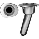 Mate Series Elite Screwless Stainless Steel 15 Rod  Cup Holder - Drain - Oval Top [C2015DS] - Mealey Marine