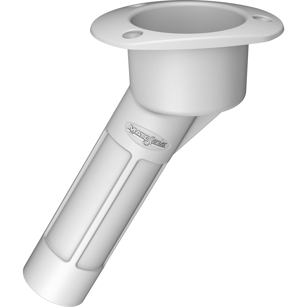 Mate Series Plastic 30 Rod  Cup Holder - Open - Oval Top - White [P2030W] - Mealey Marine