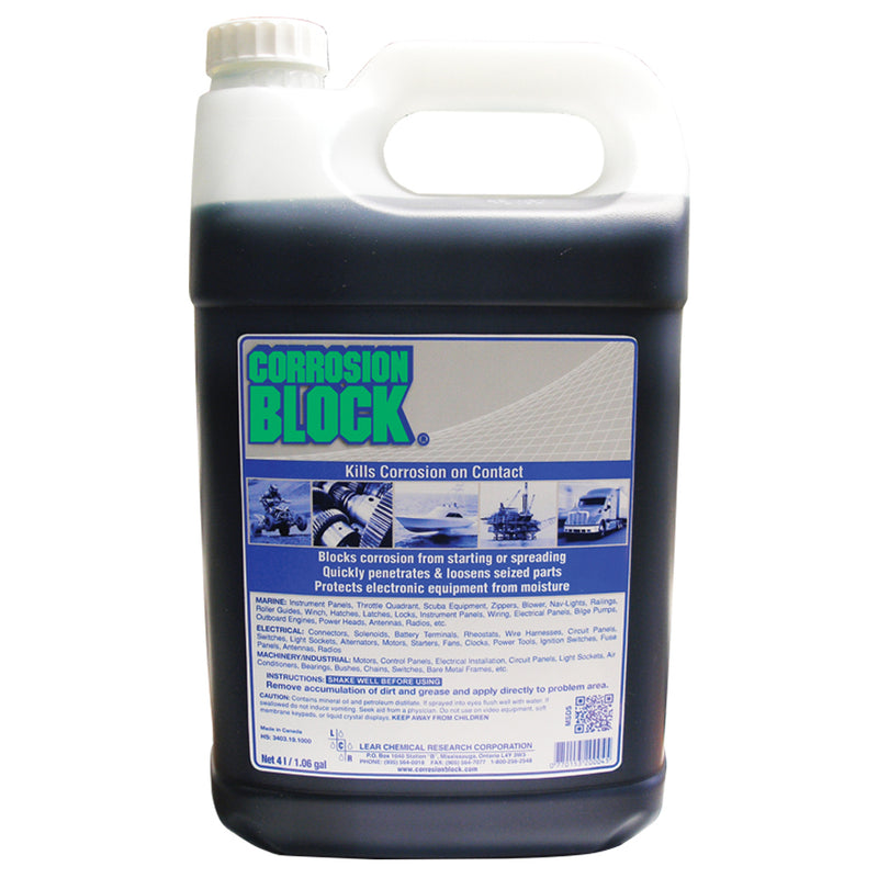 Corrosion Block Liquid 4-Liter Refill - Non-Hazmat, Non-Flammable  Non-Toxic [20004] - Mealey Marine