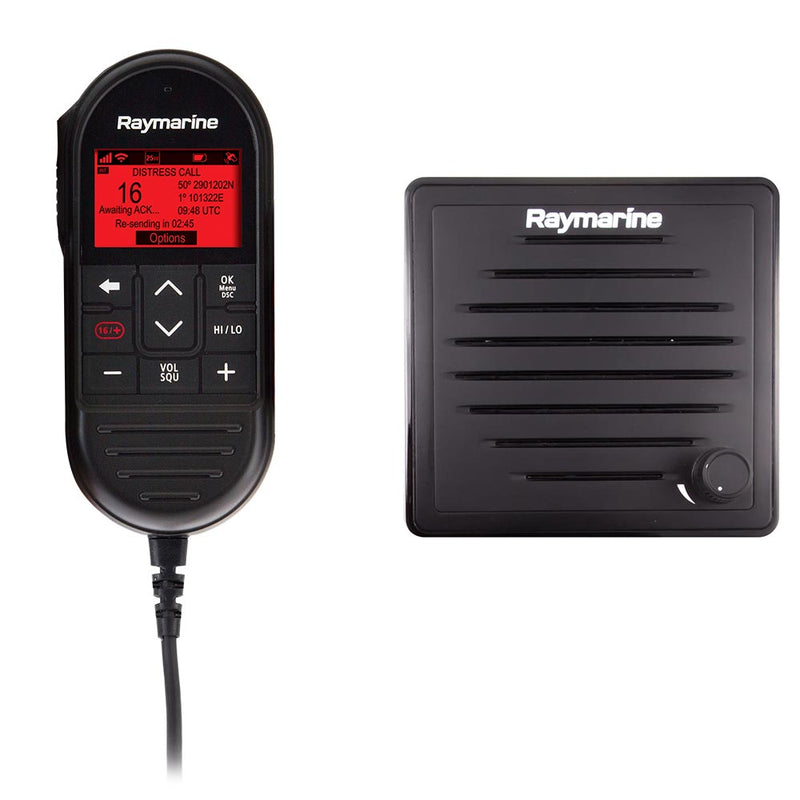 Raymarine Ray90 Wired Second Station Kit w/Passive Speaker, RayMic Wired Handset  RayMic Extension Cable - 10M [T70432] - Mealey Marine
