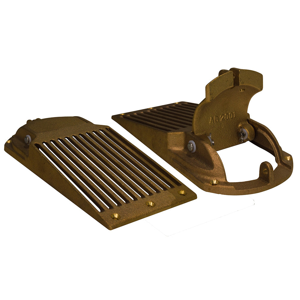 GROCO Bronze Slotted Hull Scoop Strainer w/Access Door f/Up to 1-1/4" Thru Hull [ASC-1250] - Mealey Marine