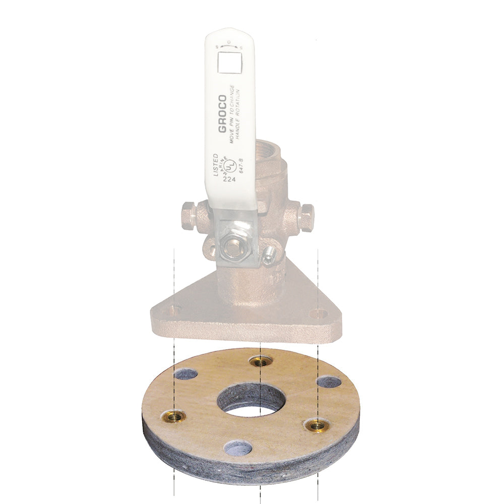 GROCO Backing Block f/1-1/4"  1-1/2" Seacocks [BB-2] - Mealey Marine
