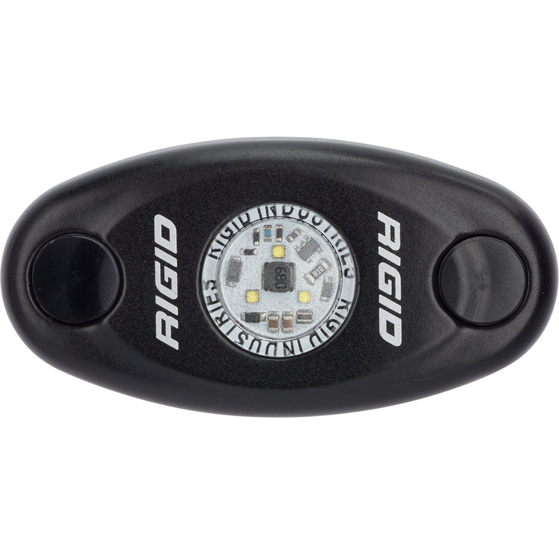 RIGID Industries A-Series Black Low Power LED Light - Single - Amber [480343] - Mealey Marine