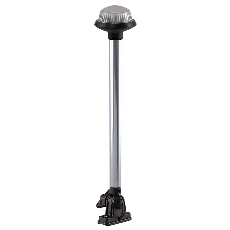 Perko Fold Down All-Round Frosted Globe Pole Light - Vertical Mount - White [1637DP0CHR] - Mealey Marine