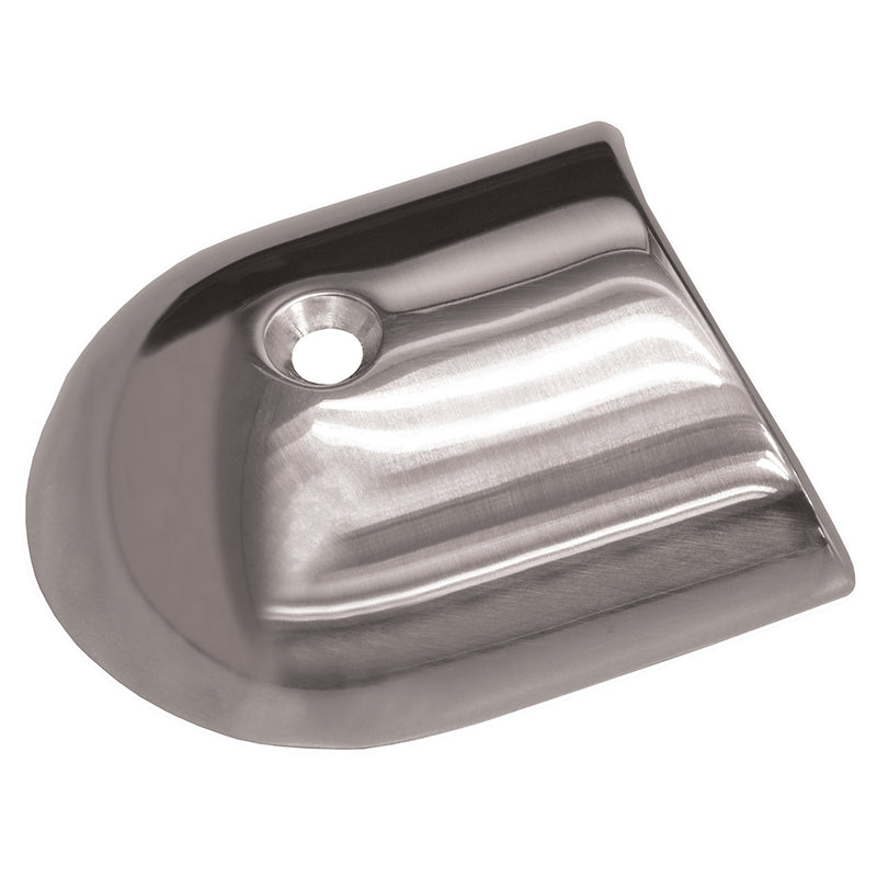 TACO Polished Stainless Steel 2-19/64 Rub Rail End Cap [F16-0091] - Mealey Marine