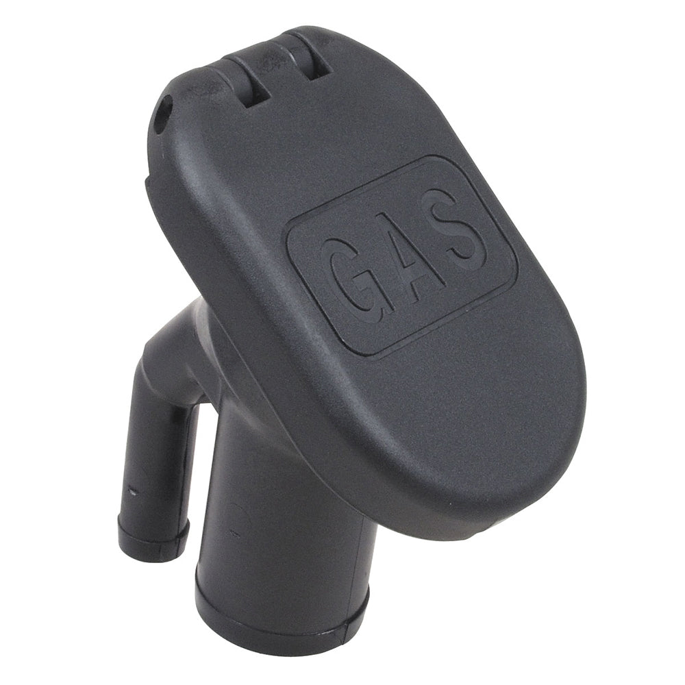 Perko Combination Vented Gas Fill/Tank f/1-1/2" Hose - 35 Angled Neck [1318DPGBLK] - Mealey Marine