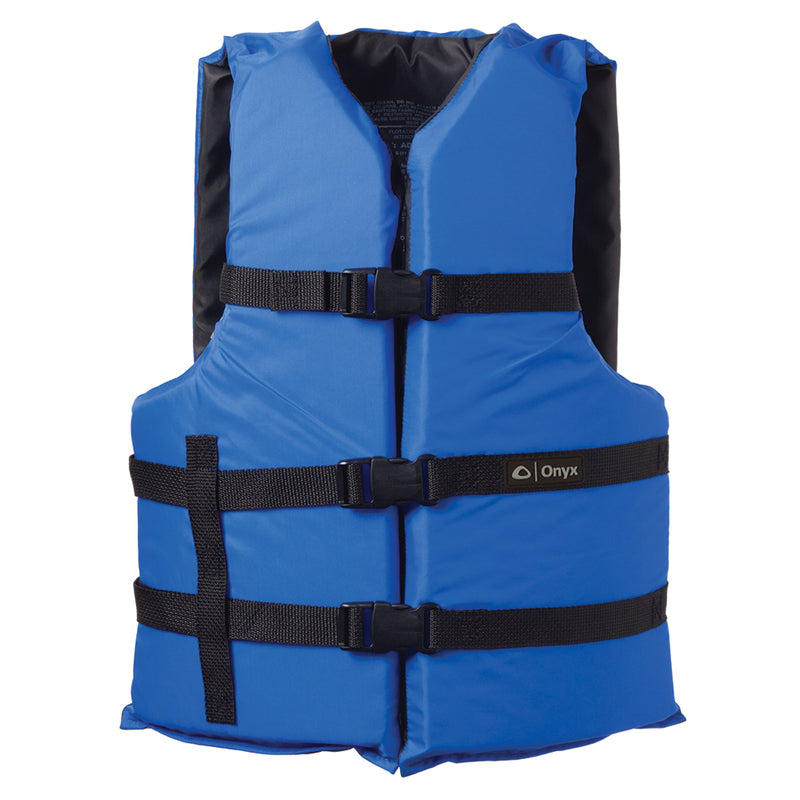 Onyx Nylon General Purpose Life Jacket - Adult Universal - Blue [103000-500-004-12] - Mealey Marine