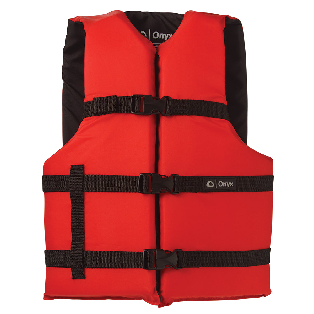 Onyx Nylon General Purpose Life Jacket - Adult Oversize - Red [103000-100-005-12] - Mealey Marine