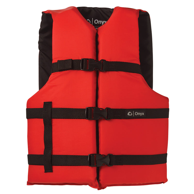 Onyx Nylon General Purpose Life Jacket - Adult Oversize - Red [103000-100-005-12] - Mealey Marine