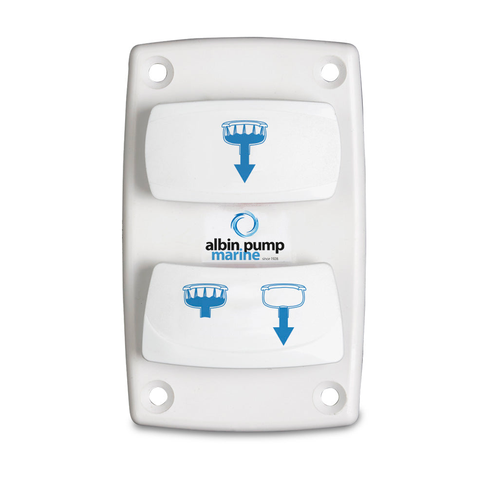 Albin Pump Marine Control Silent Electric Toilet Rocker Switch [07-66-025] - Mealey Marine