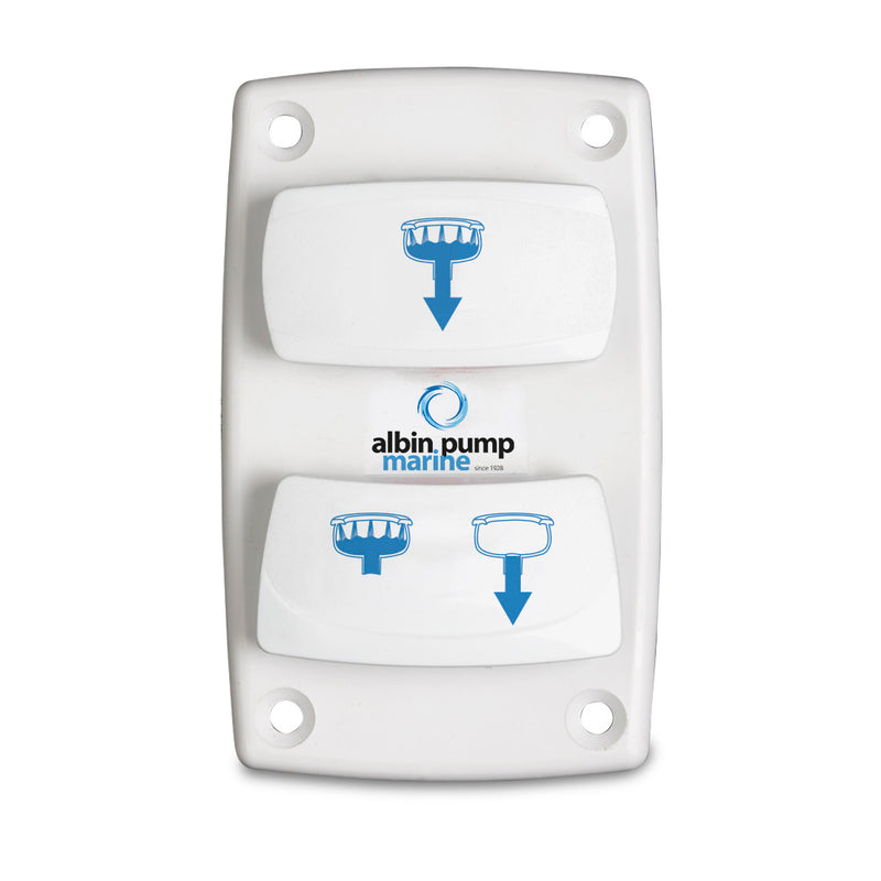 Albin Pump Marine Control Silent Electric Toilet Rocker Switch [07-66-025] - Mealey Marine