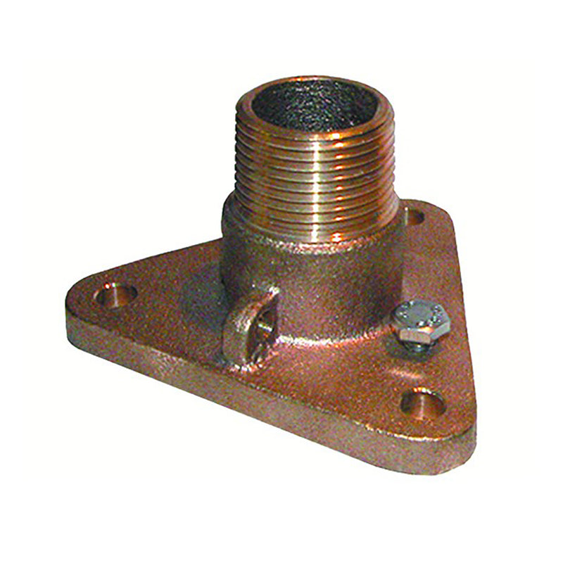 GROCO 1-1/2" Bronze NPS to NPT Flange Adapter [IBVF-1500] - Mealey Marine