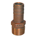 GROCO 1/2" NPT x 1/2" or 5/8" ID Bronze Pipe to Hose Straight Fitting [PTH-5062] - Mealey Marine