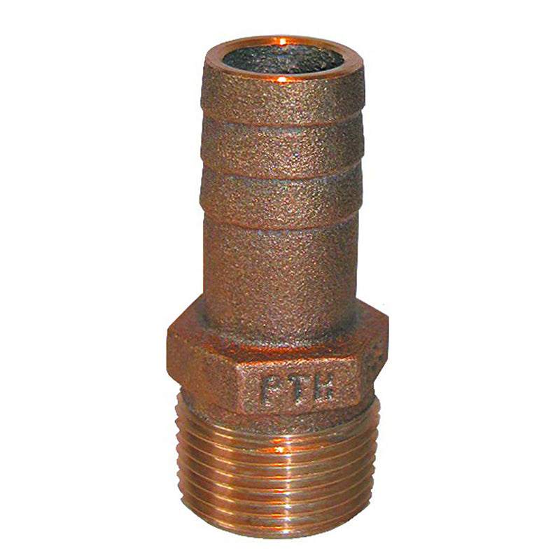 GROCO 1/2" NPT x 1/2" or 5/8" ID Bronze Pipe to Hose Straight Fitting [PTH-5062] - Mealey Marine