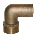 GROCO 3/4" NPT x 3/4" ID Bronze 90 Degree Pipe to Hose Fitting Standard Flow Elbow [PTHC-750] - Mealey Marine